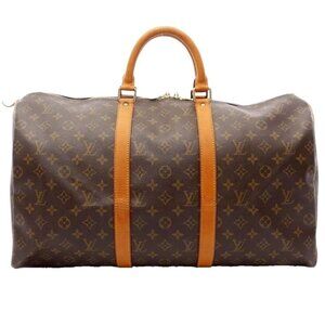 Louis Vuitton Keepall 50 Monogram Canvas Duffle Bag Travel Handbag Vintage
